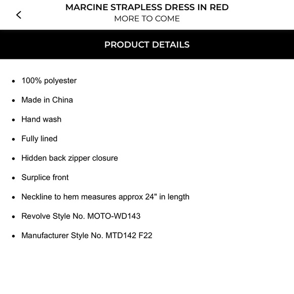 More To Come REVOLVE Red Pink Hearts MARCINE Red Strapless Dress NWT Cocktail - Picture 7 of 7